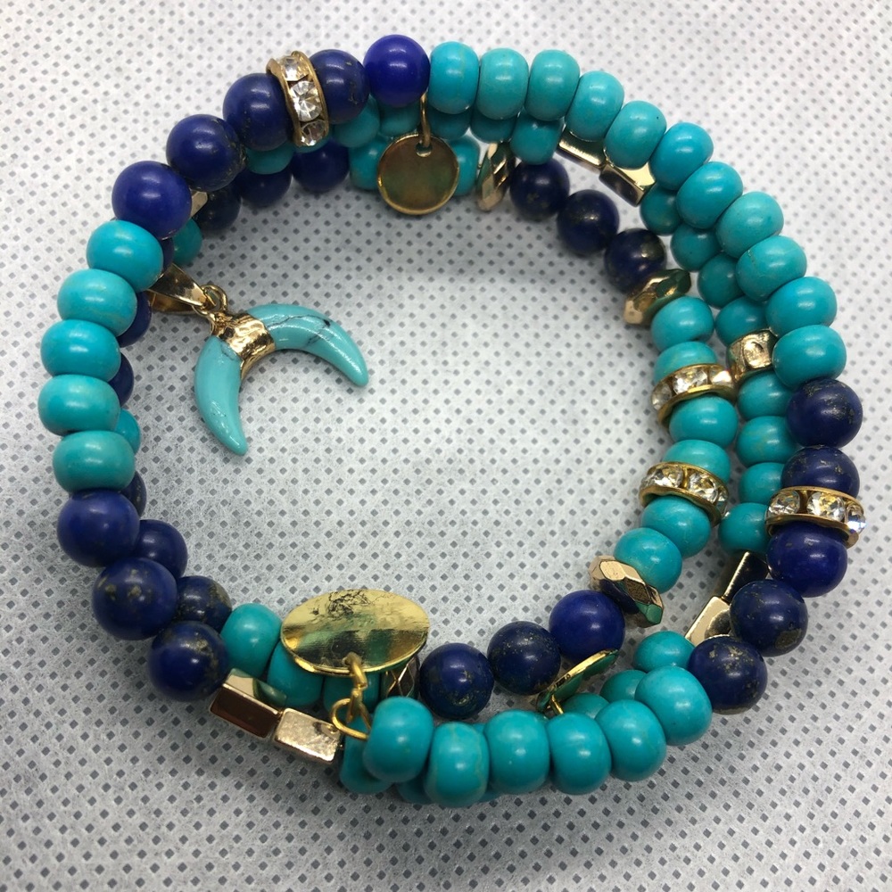 Lapis Lazuli & Turquoise Stone Bracelet